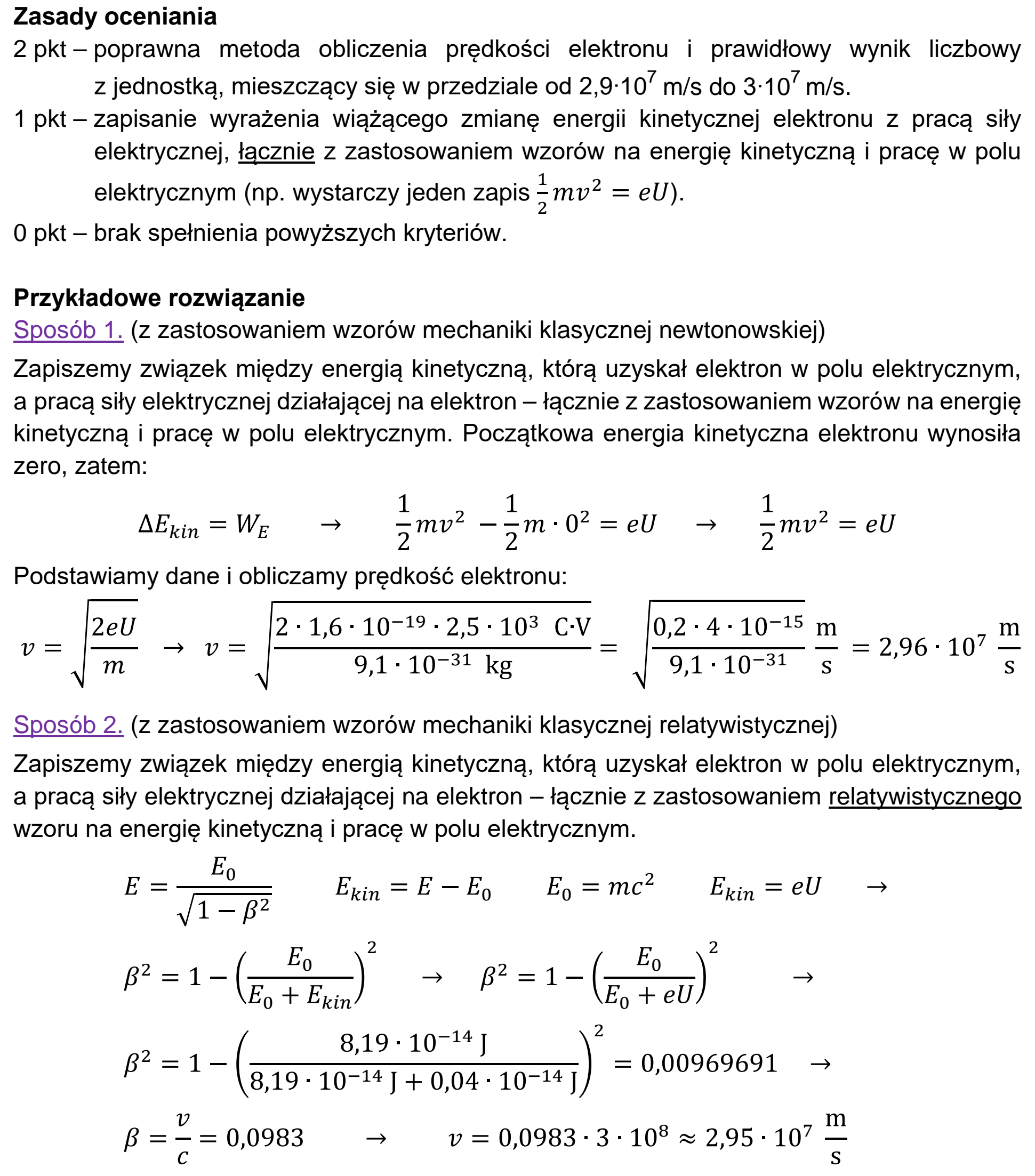 Matura, maj 2020, odpowiedź do zadania 9.3