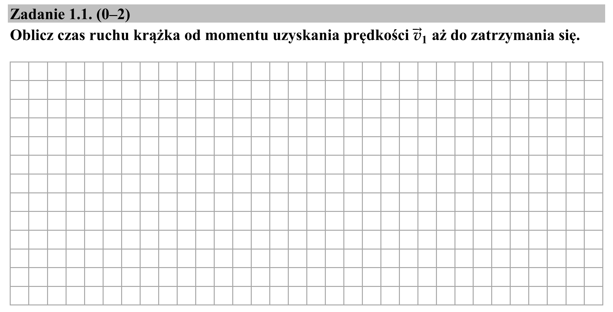 Matura, maj 2020, zadanie 1.1