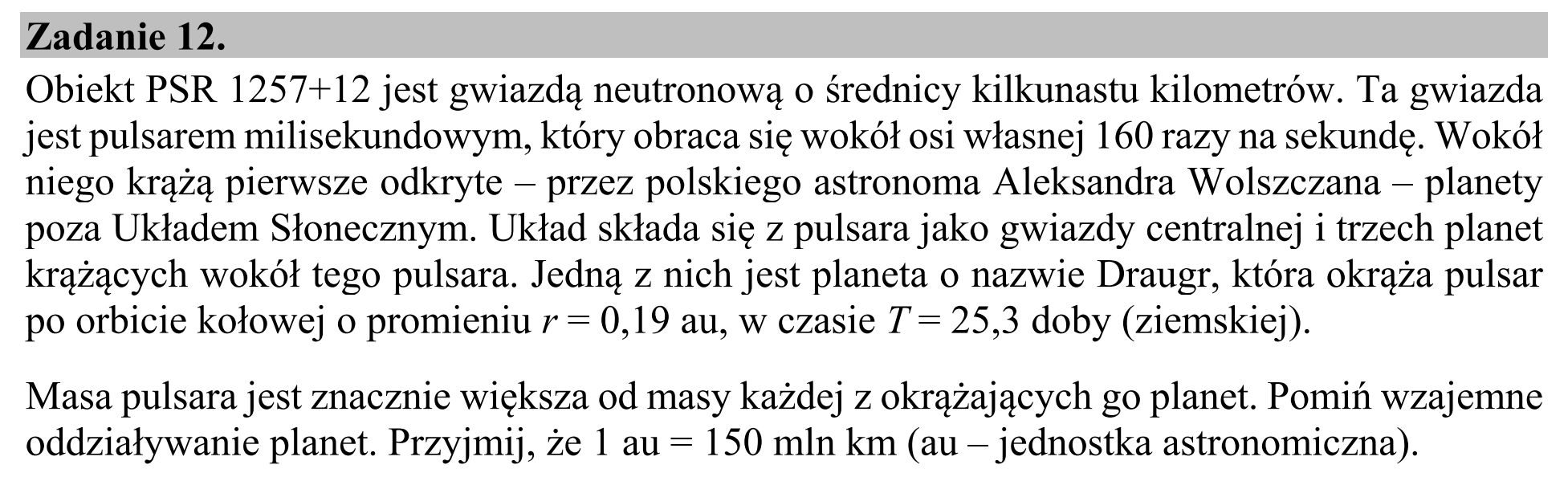 Matura, maj 2020, wstęp zadania 12