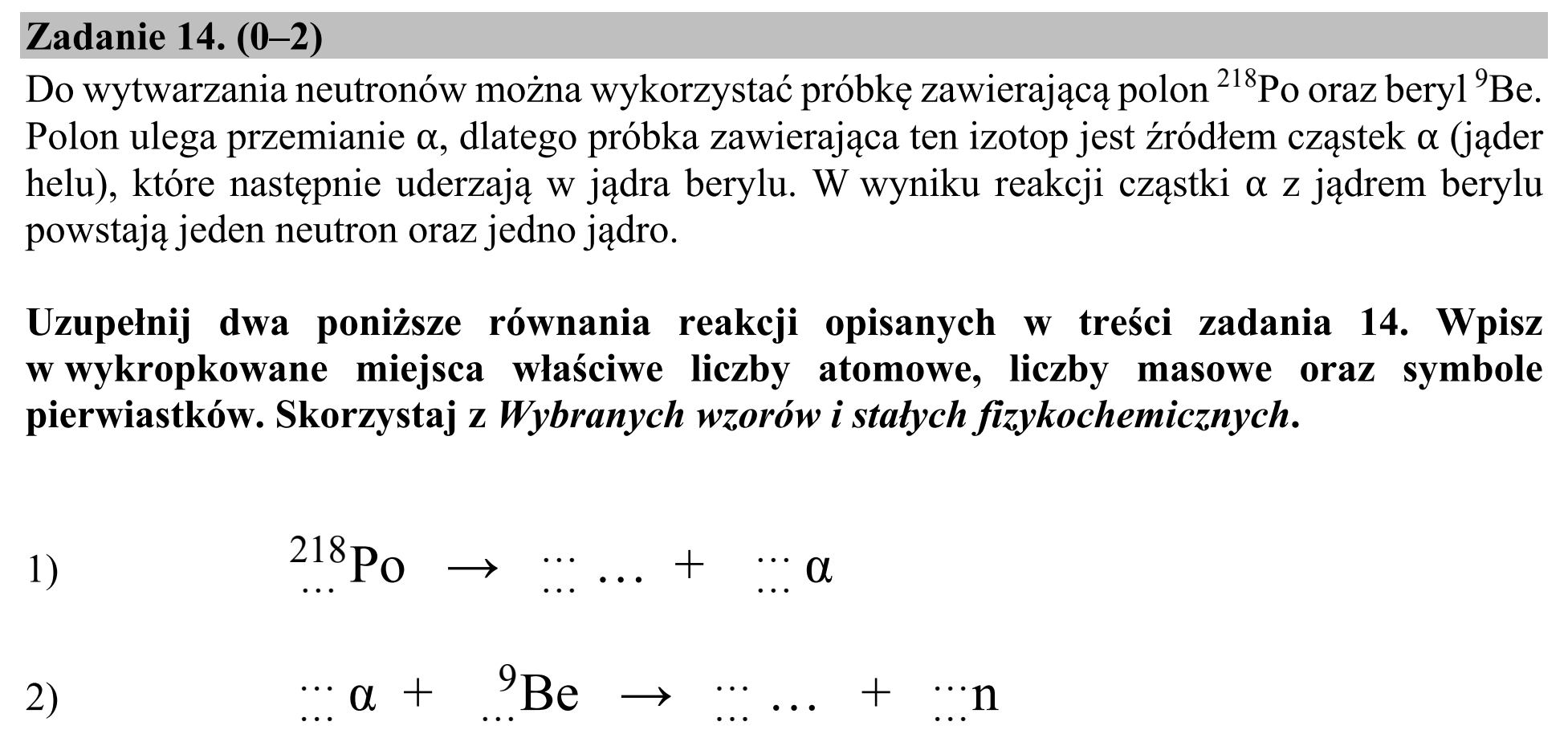 Matura, maj 2020, podgląd zadania 14