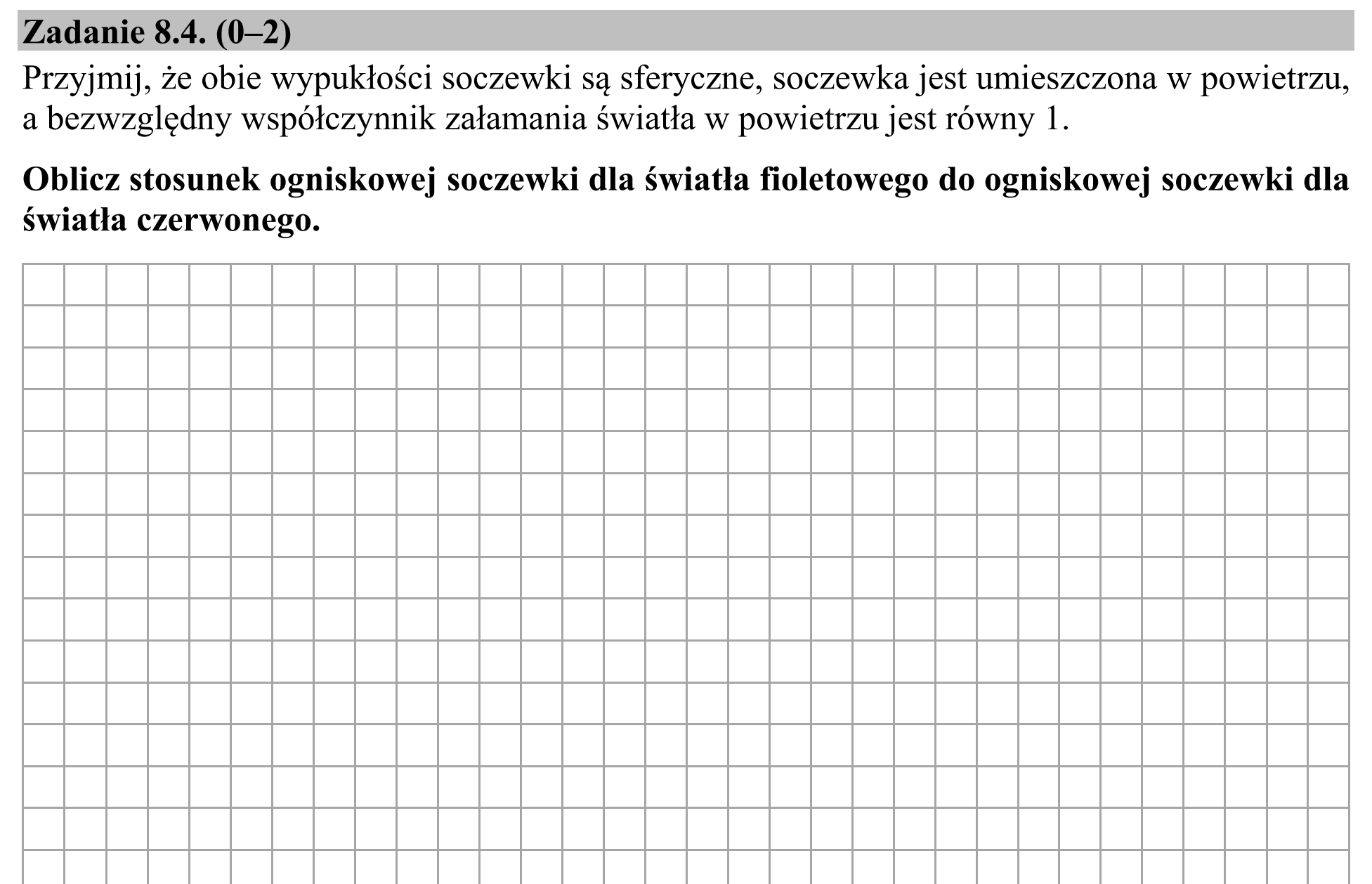 Matura, maj 2020, zadanie 8.4