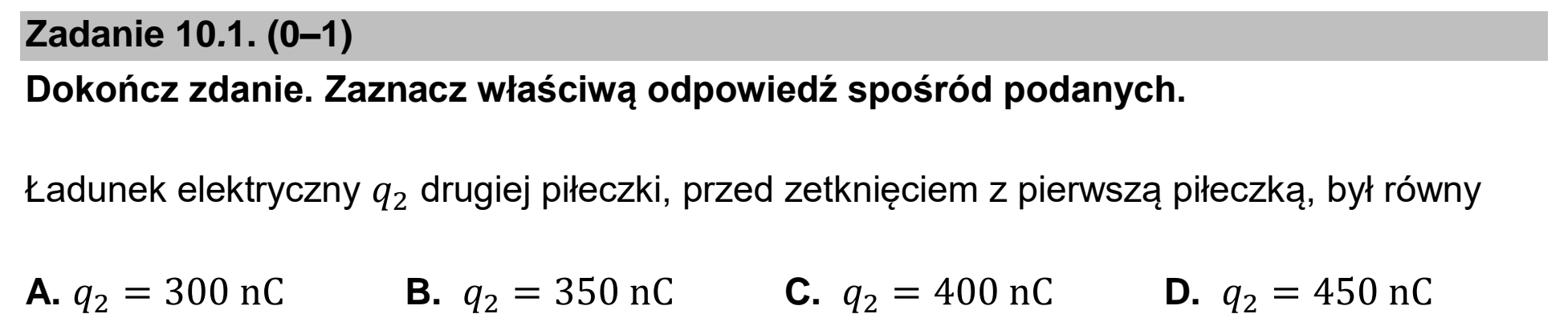 Matura, maj 2023, zadanie 10.1