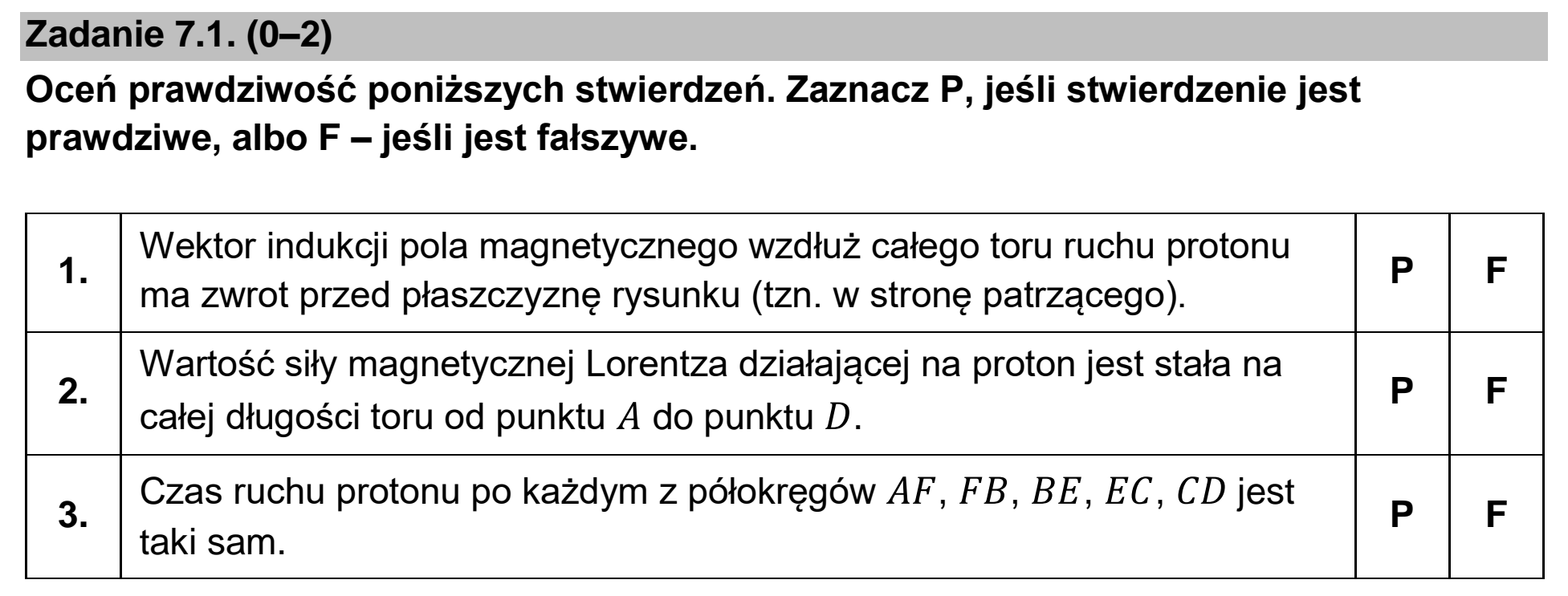 Matura, maj 2023, zadanie 7.1