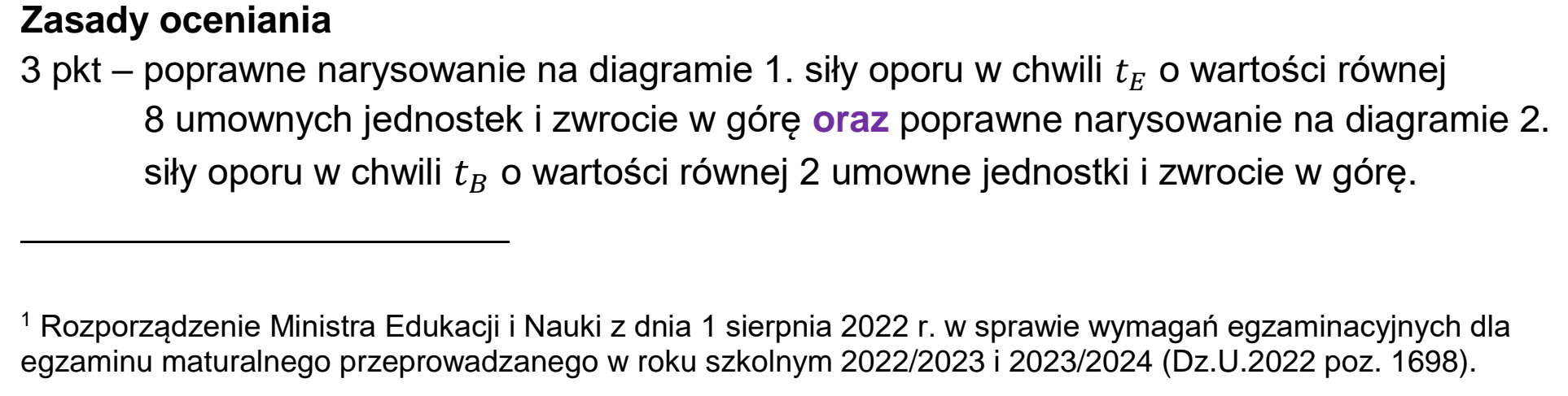 Matura, maj 2024, odpowiedź do zadania 1.2, fragment 1