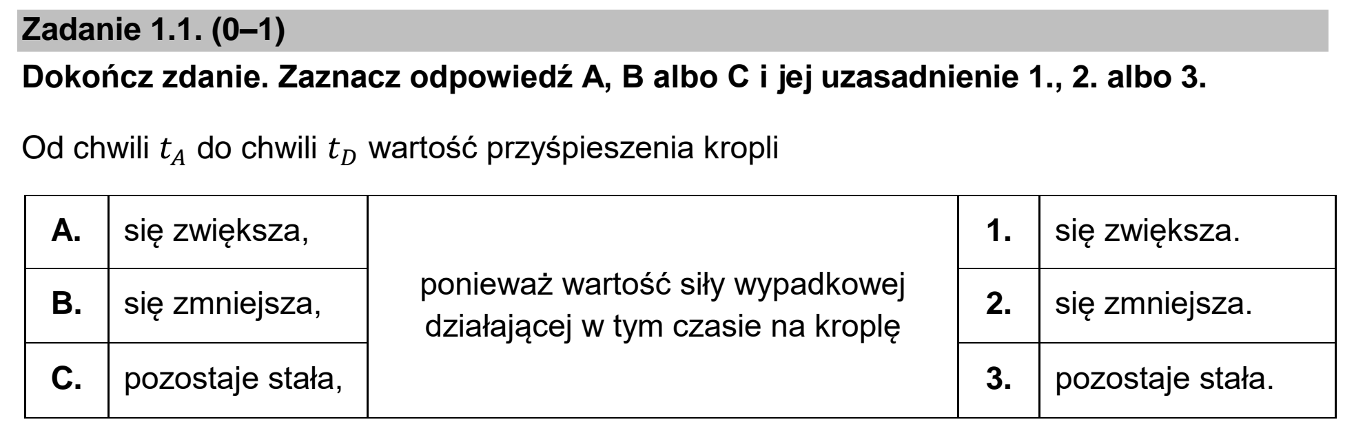 Matura, maj 2024, zadanie 1.1