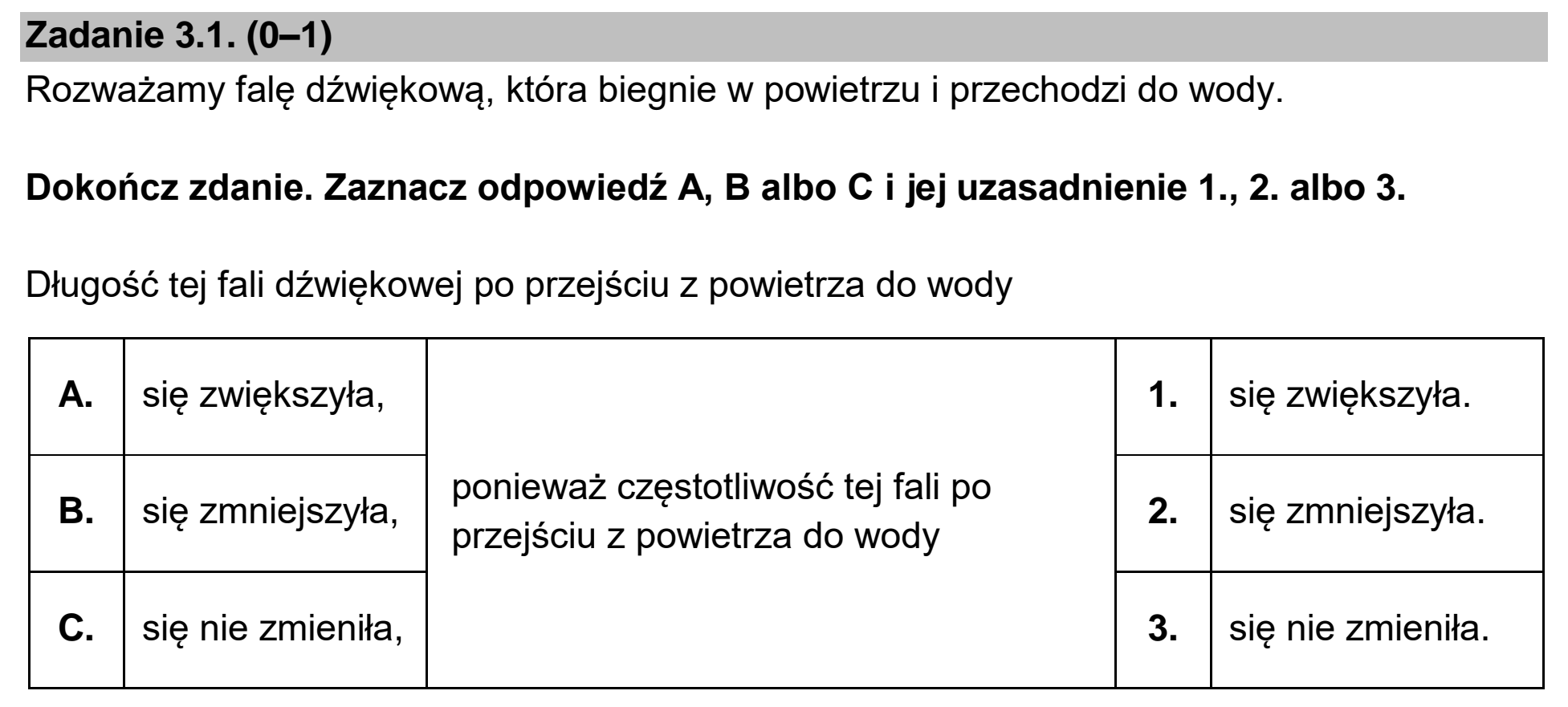 Matura, maj 2025, zadanie 3.1