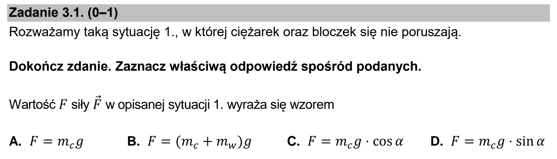 Matura, maj 2026, zadanie 3.1