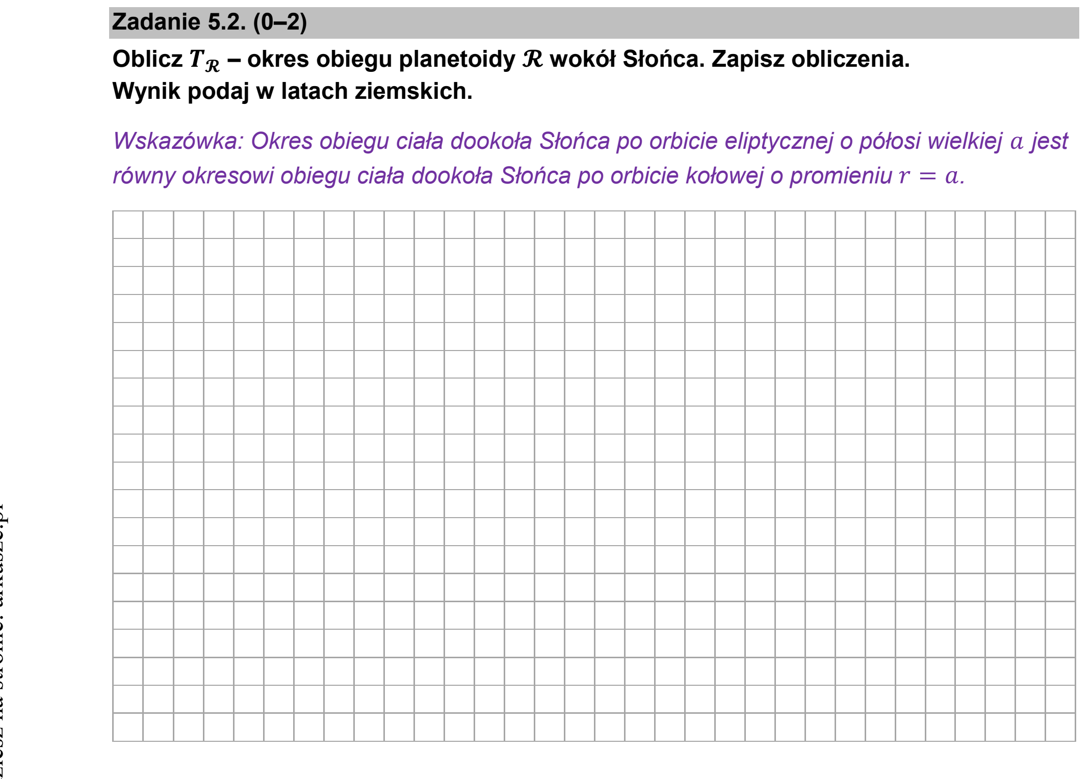 Matura, maj 2026, zadanie 5.2