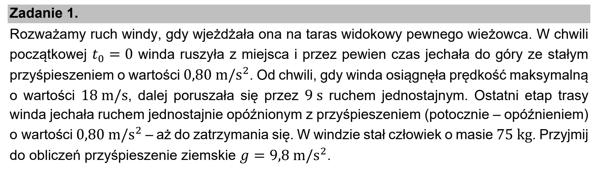 Matura próbna, marzec 2021, wstęp zadania 1