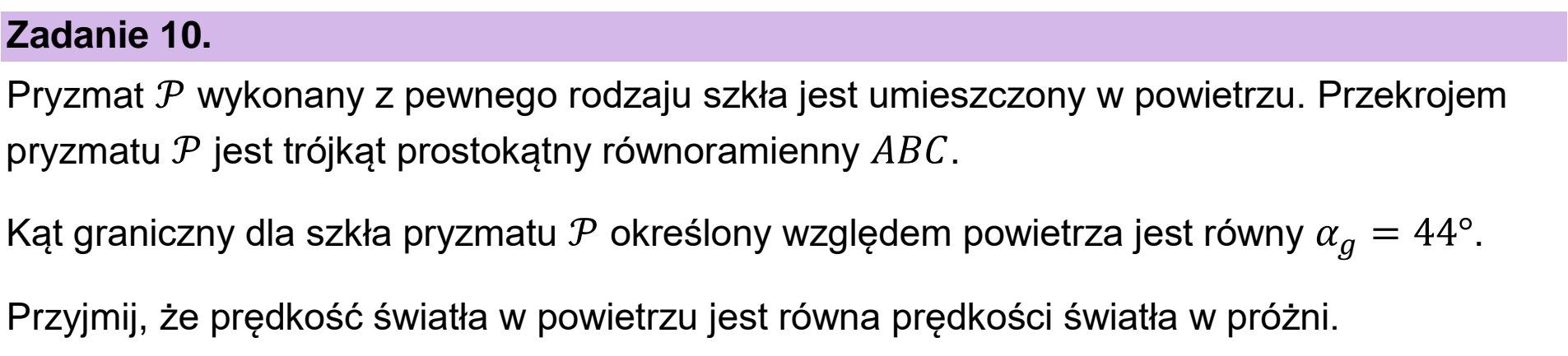 Matura dodatkowa, czerwiec 2025, wstęp zadania 10
