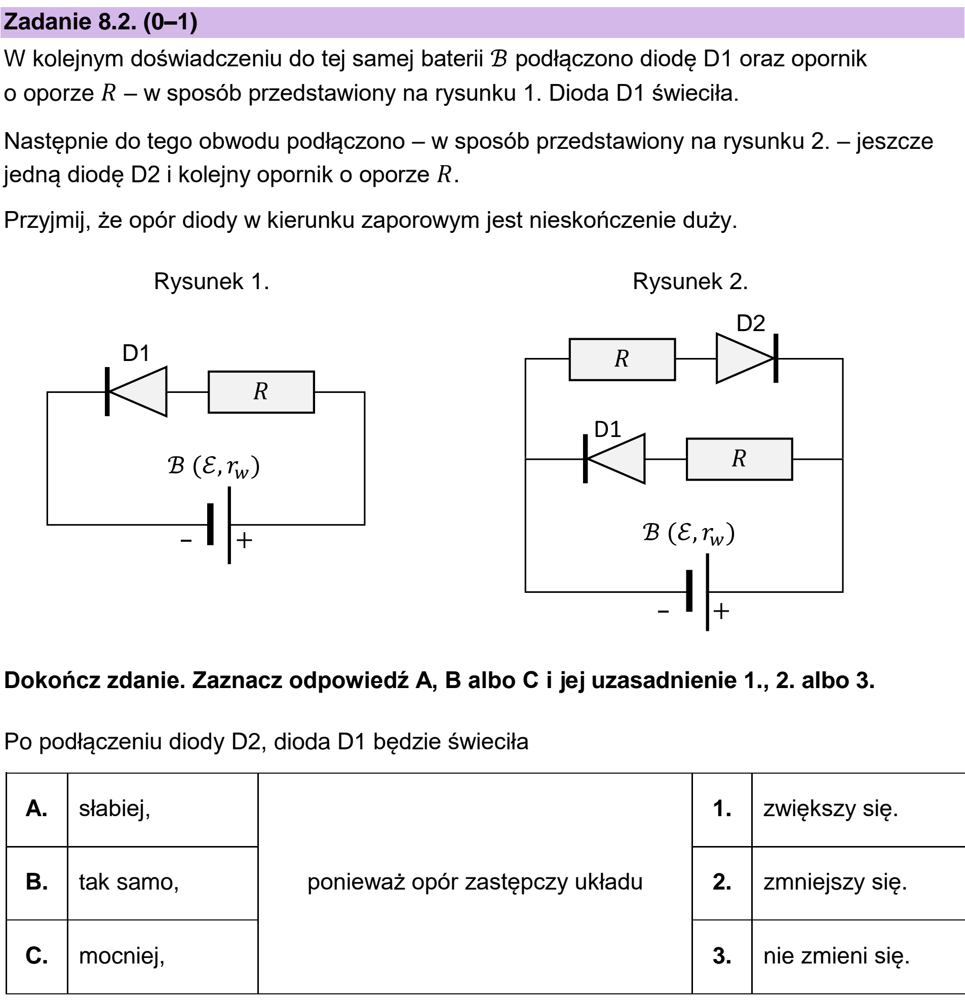Matura dodatkowa, czerwiec 2025, zadanie 8.2