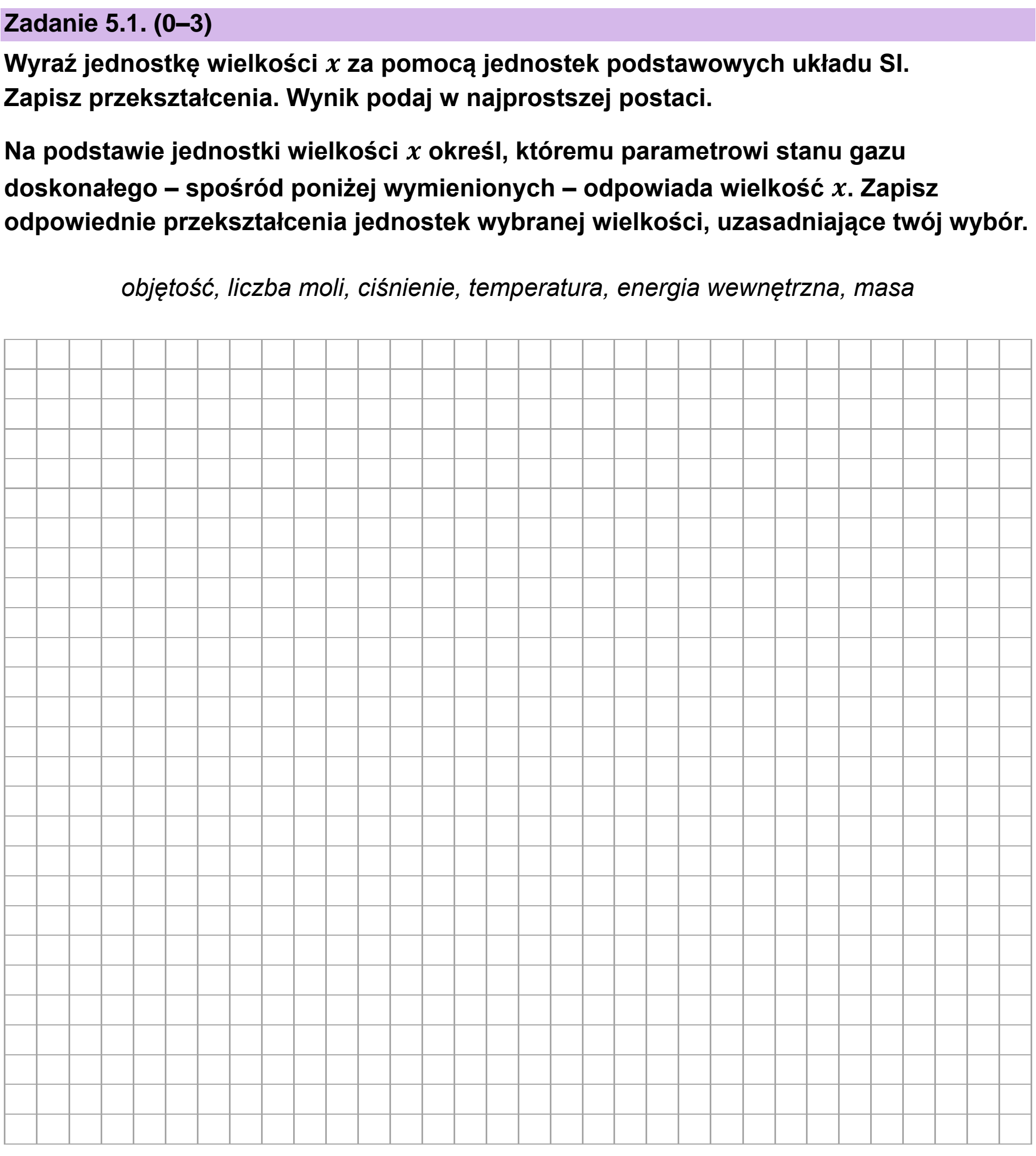 Matura dodatkowa, czerwiec 2026, zadanie 5.1