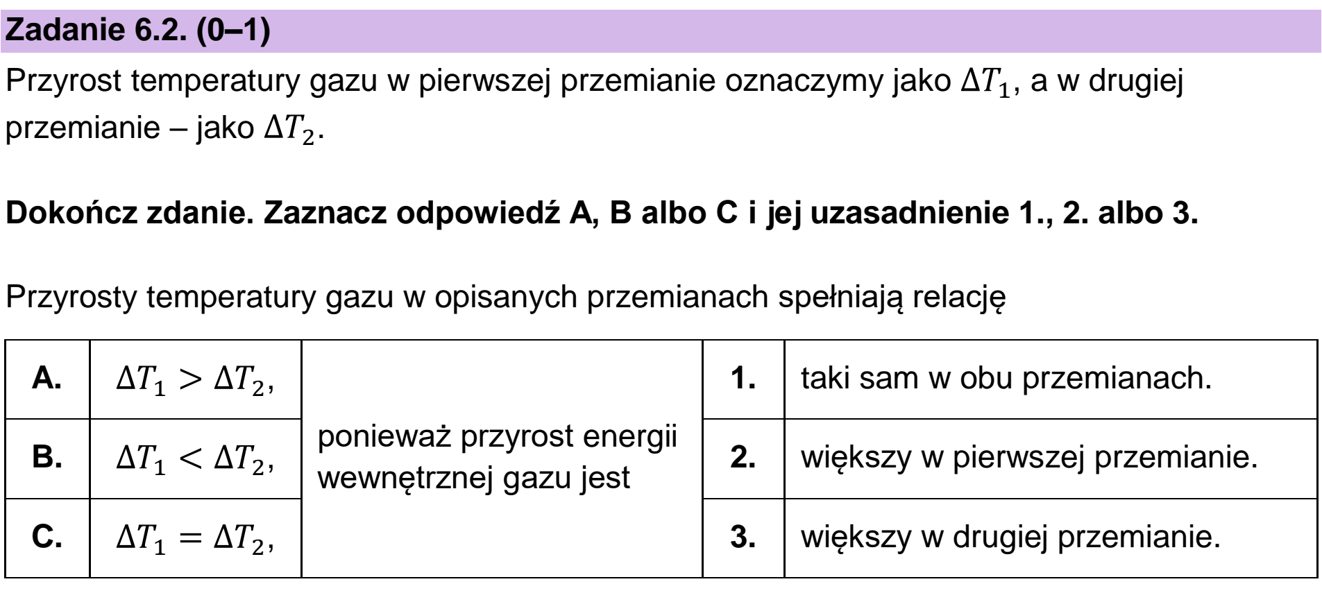 Matura, maj 2023, zadanie 6.2