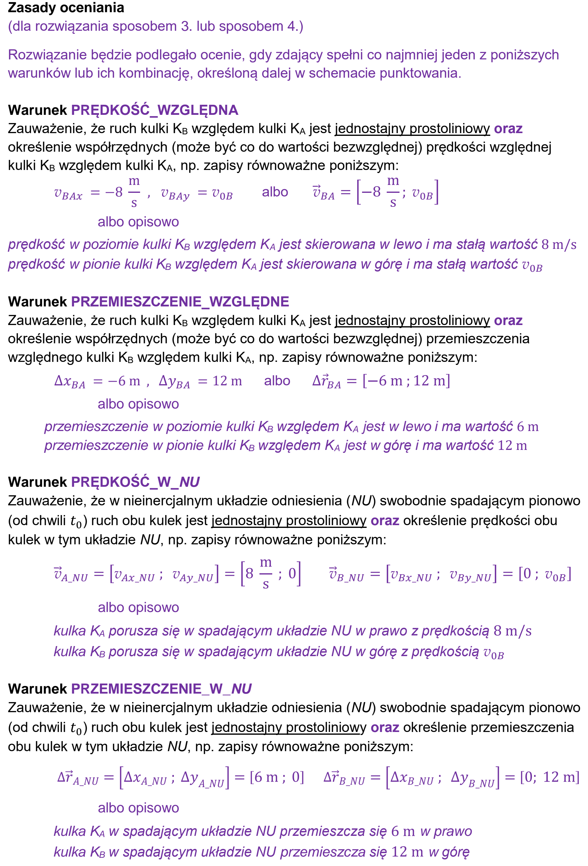 Matura, maj 2025, odpowiedź do zadania 1.2, fragment 1