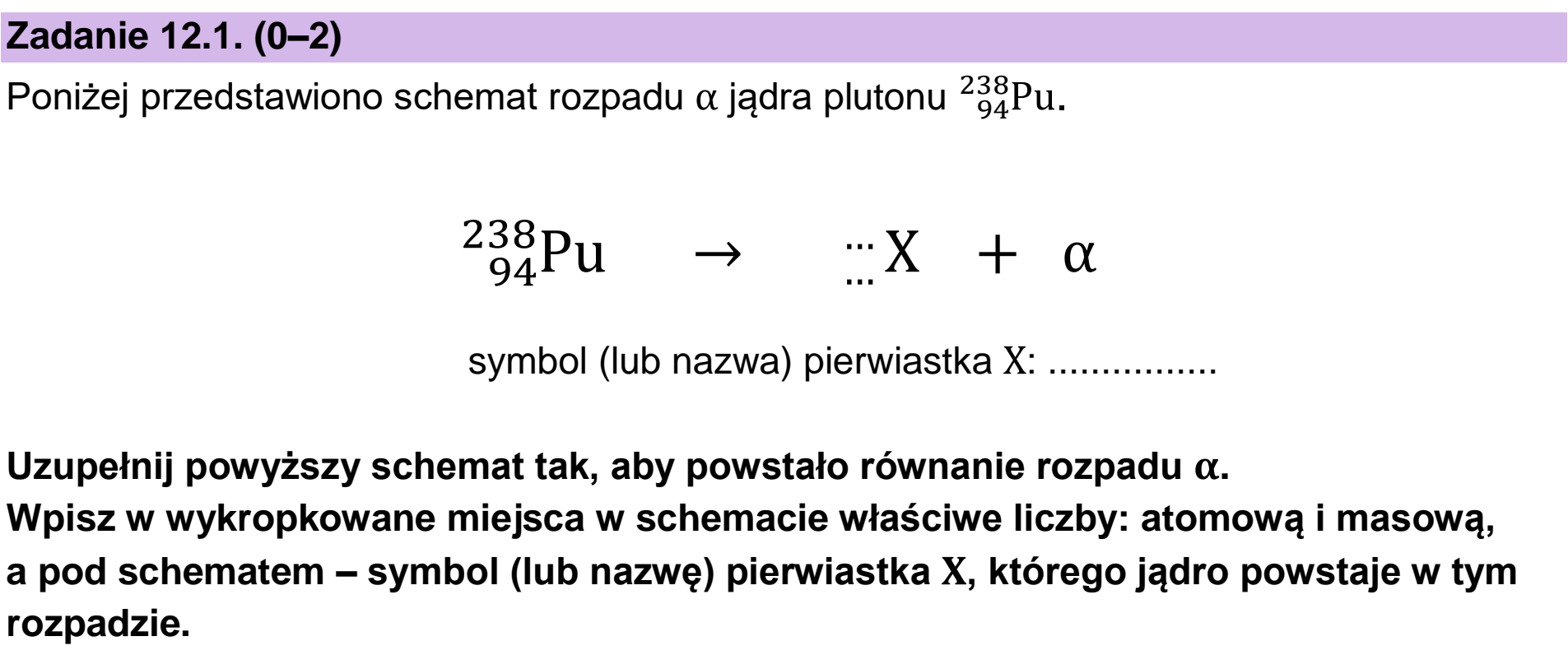 Matura, maj 2025, zadanie 12.1