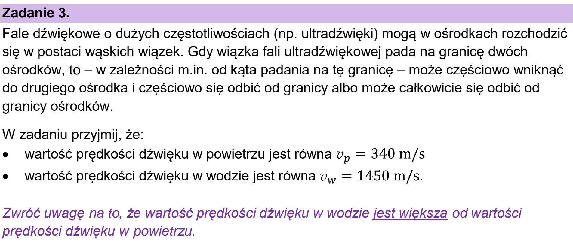Matura, maj 2025, wstęp zadania 3