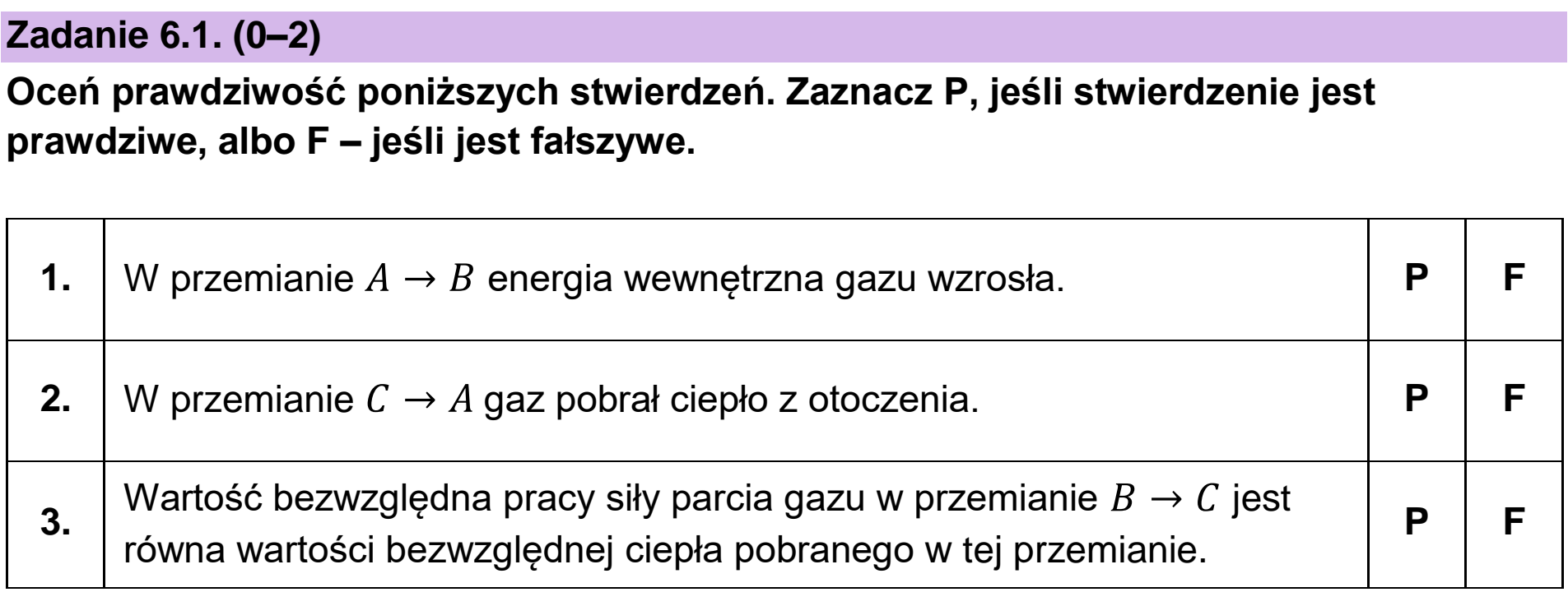 Matura, maj 2025, zadanie 6.1