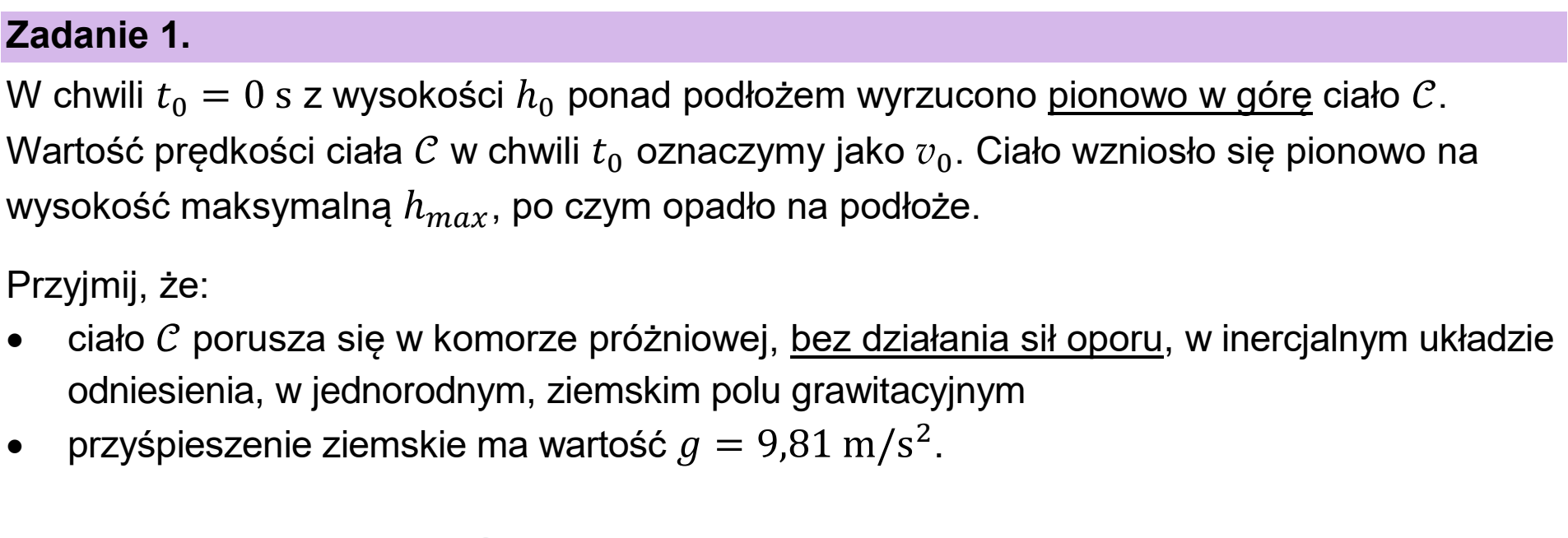 Matura, maj 2026, wstęp zadania 1