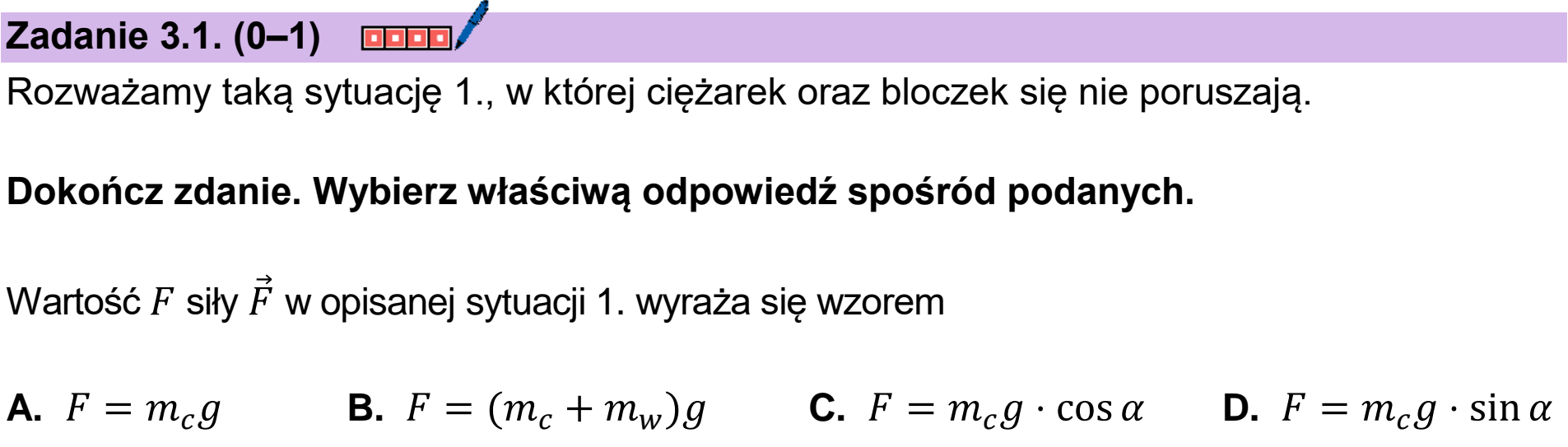Matura, maj 2026, zadanie 3.1