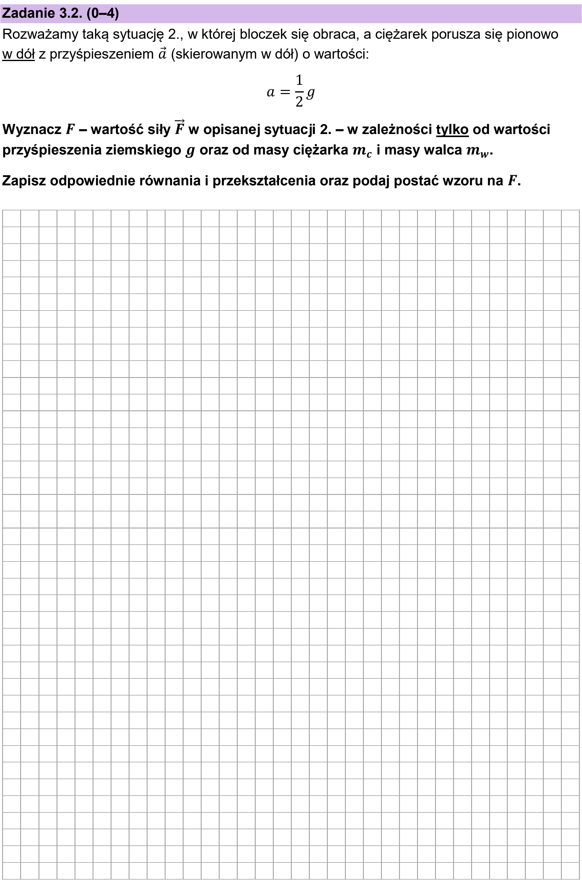 Matura, maj 2026, zadanie 3.2
