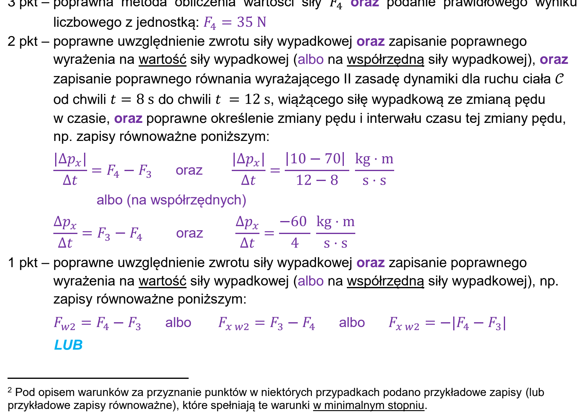 Matura próbna, styczen 2026, odpowiedź do zadania 1.3