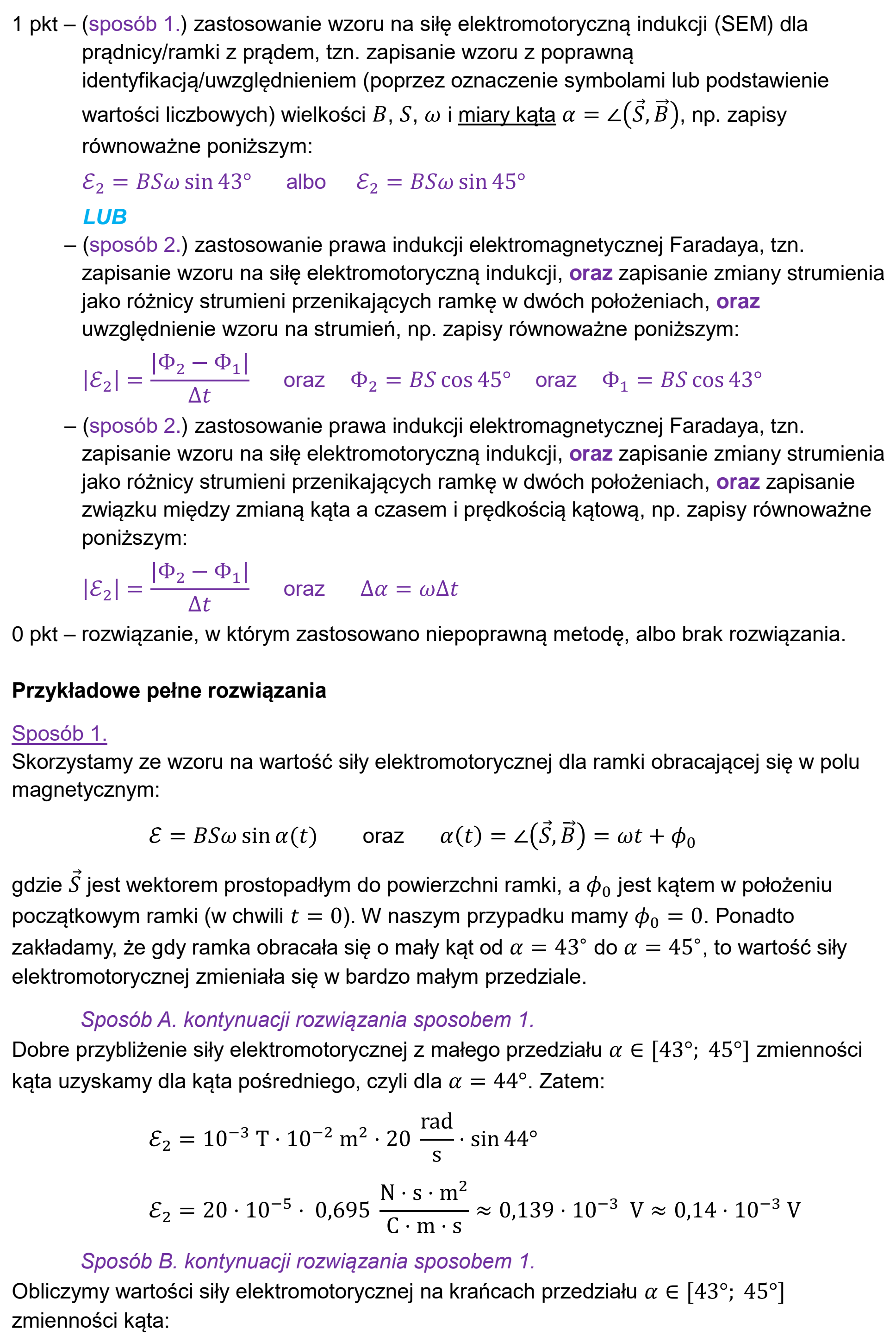 Matura próbna, styczen 2026, odpowiedź do zadania 9.2, fragment 2