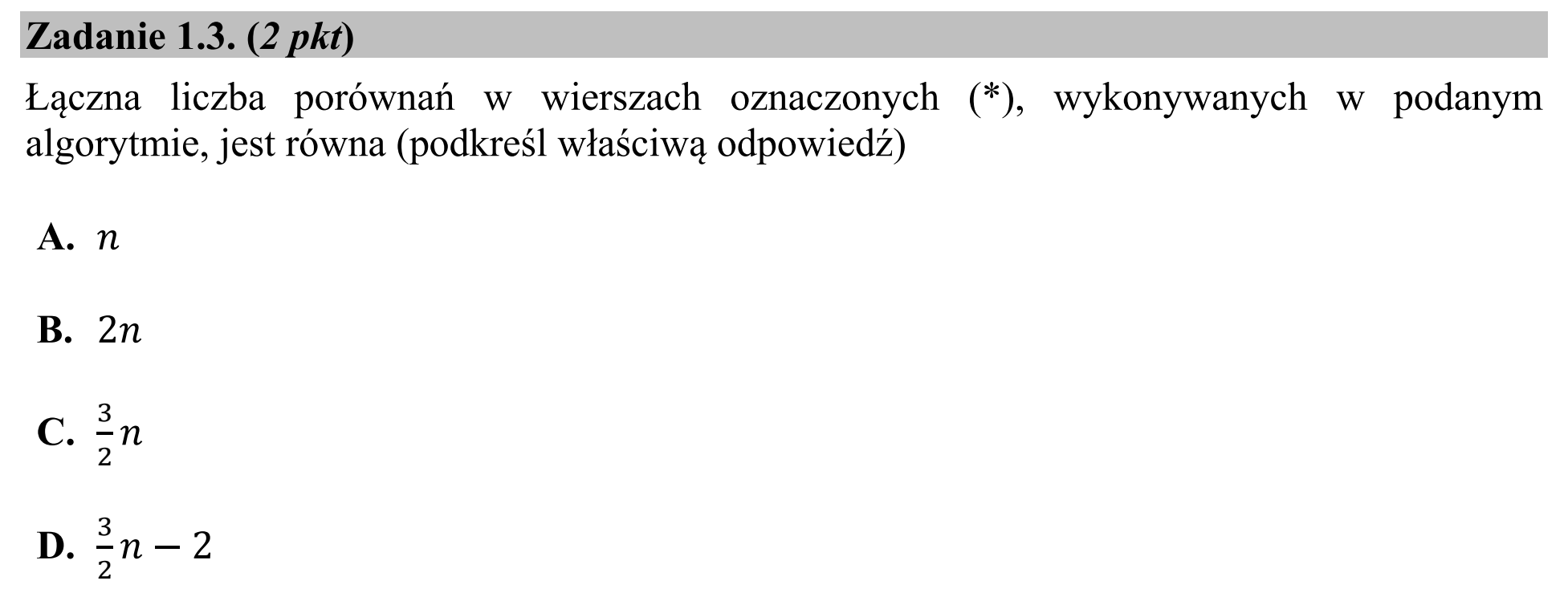 Matura, czerwiec 2020, zadanie 1.3