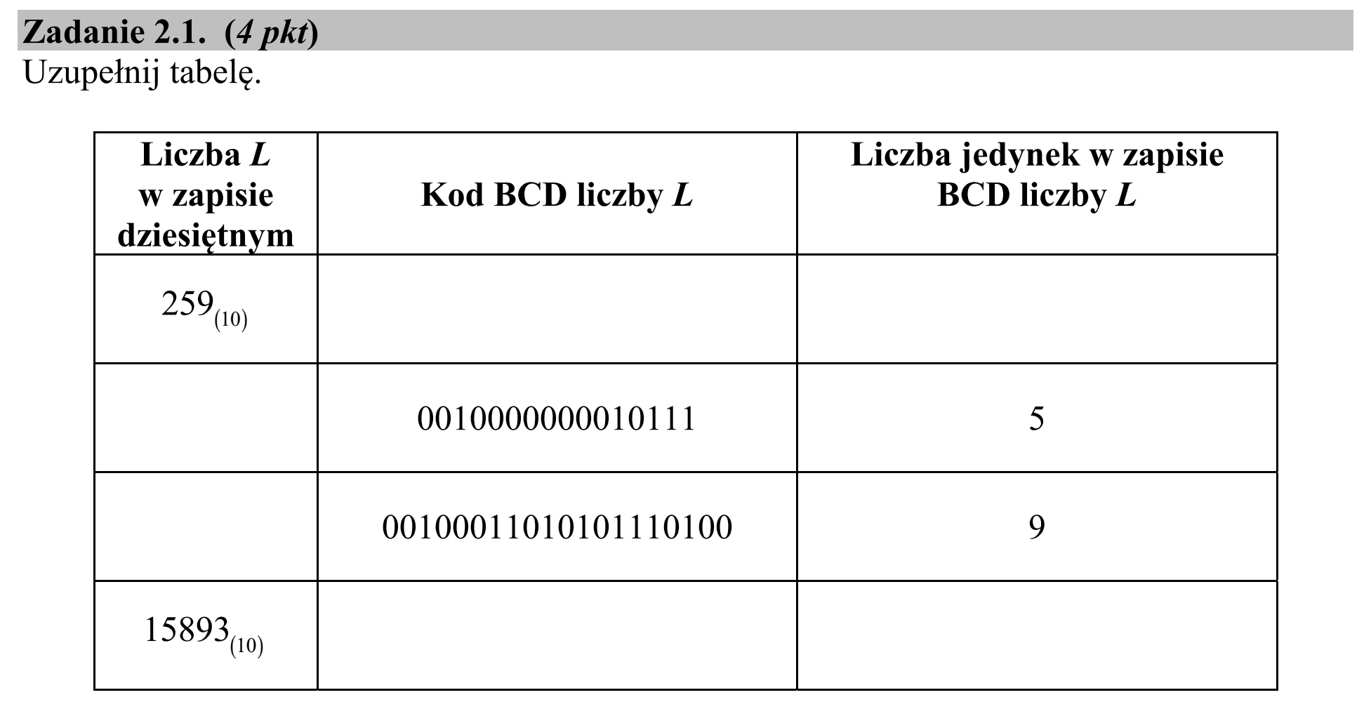 Matura, czerwiec 2020, zadanie 2.1