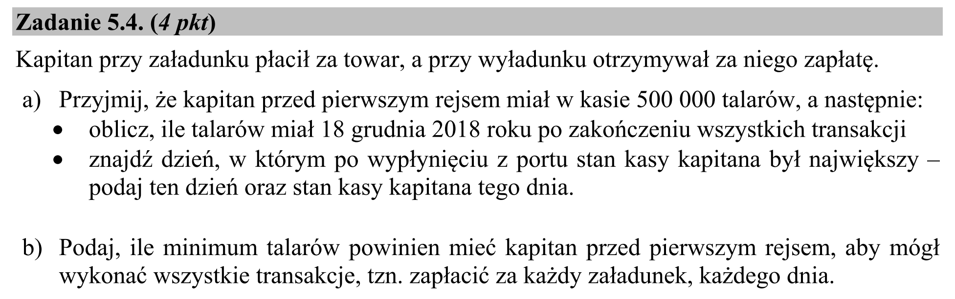 Matura, czerwiec 2020, zadanie 5.4