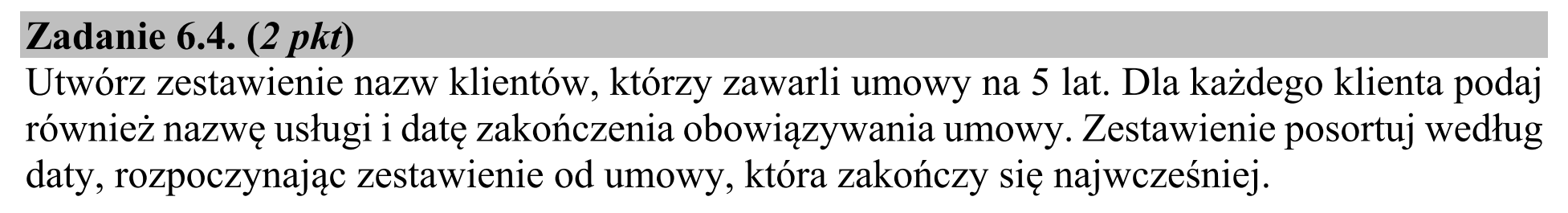 Matura, czerwiec 2020, zadanie 6.4