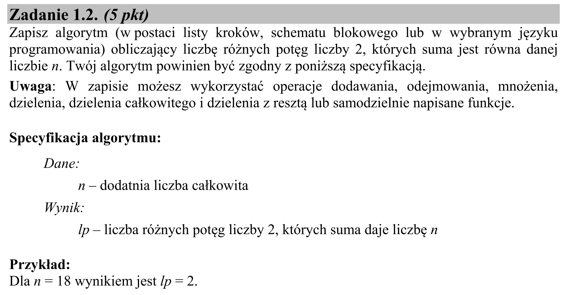 Matura, maj 2015, zadanie 1.2, fragment 1