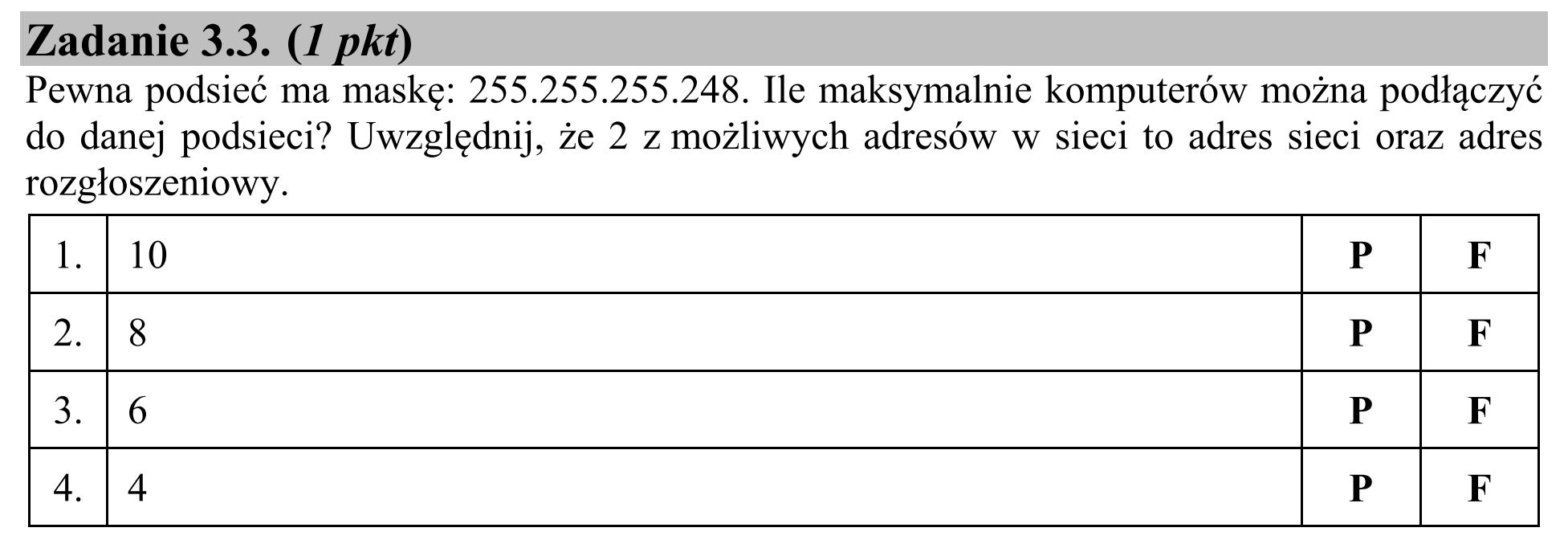 Matura, maj 2015, zadanie 3.3