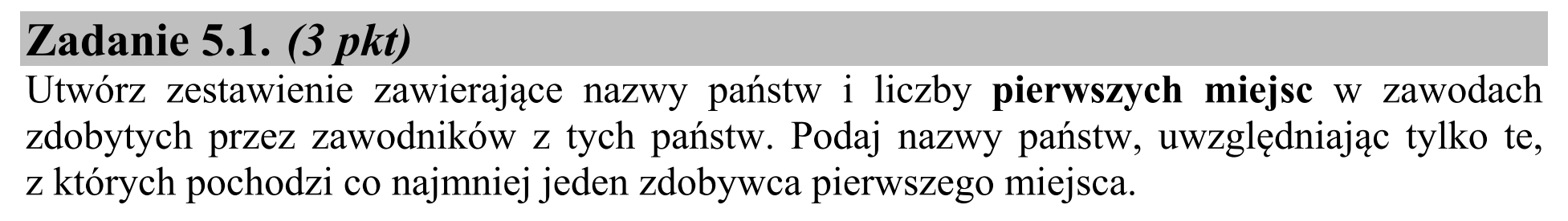 Matura, maj 2015, zadanie 5.1