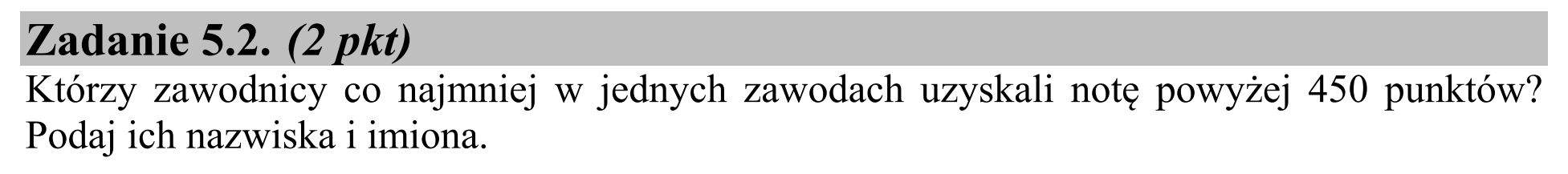 Matura, maj 2015, zadanie 5.2