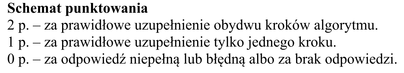 Matura, maj 2015, odpowiedź do zadania 2.2