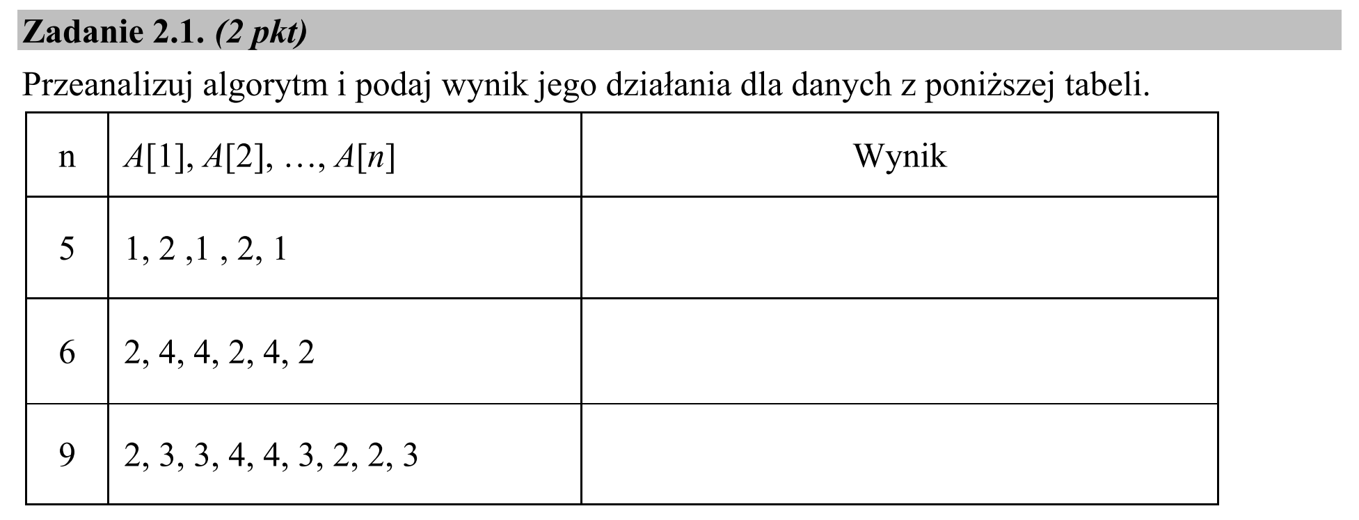 Matura, maj 2016, zadanie 2.1