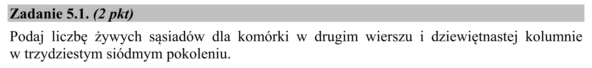 Matura, maj 2016, zadanie 5.1