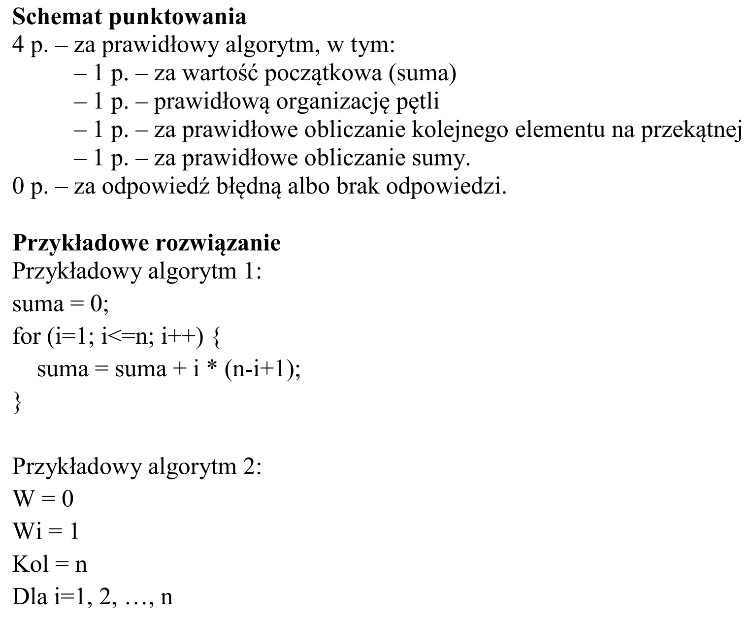 Matura, maj 2016, odpowiedź do zadania 3.3, fragment 1