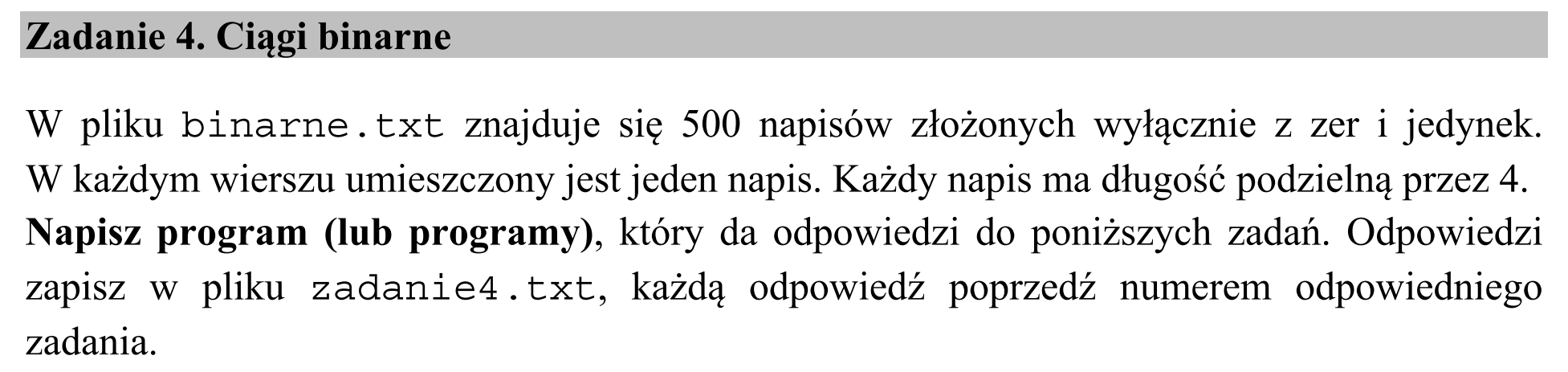 Matura, maj 2017, wstęp zadania 4