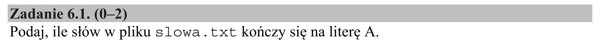 Matura, maj 2018, zadanie 6.1
