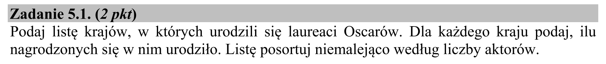 Matura, maj 2019, zadanie 5.1