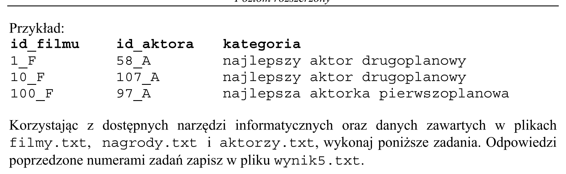 Matura, maj 2019, wstęp zadania 5, fragment 2