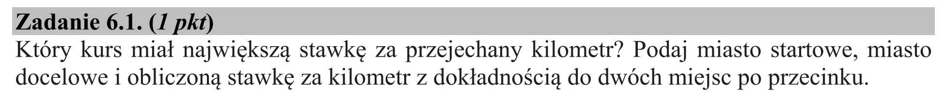 Matura, maj 2019, zadanie 6.1