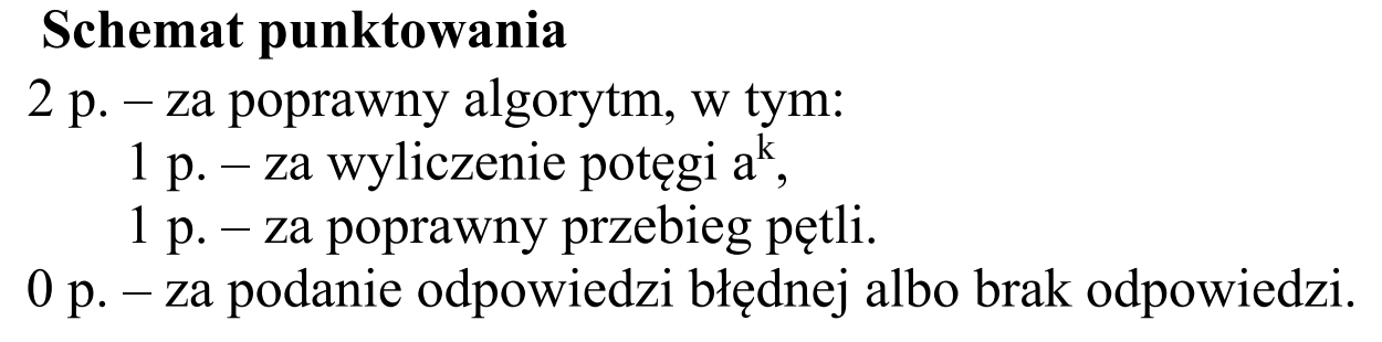 Matura, maj 2019, odpowiedź do zadania 2.1, fragment 1