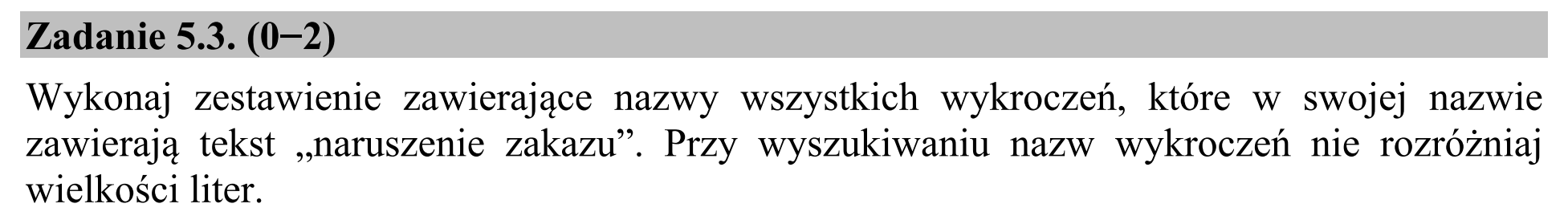 Matura dodatkowa, czerwiec 2015, zadanie 5.3