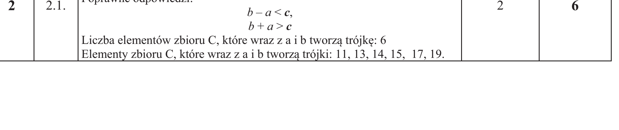 Matura dodatkowa, czerwiec 2015, odpowiedź do zadania 2.1, fragment 1