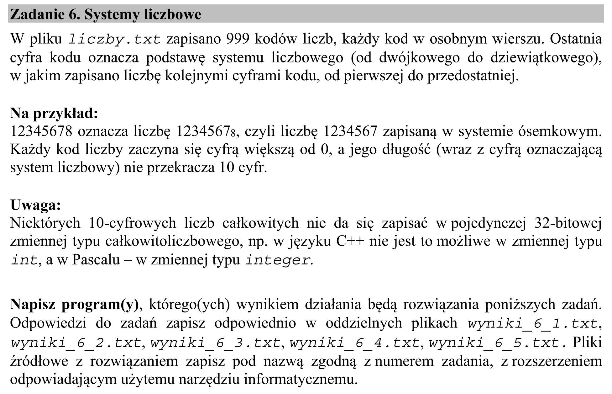 Matura dodatkowa, czerwiec 2016, wstęp zadania 6