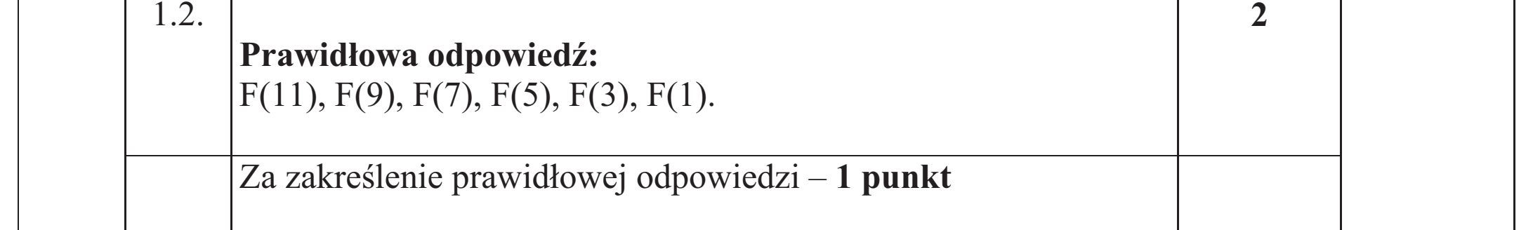 Matura dodatkowa, czerwiec 2016, odpowiedź do zadania 1.2