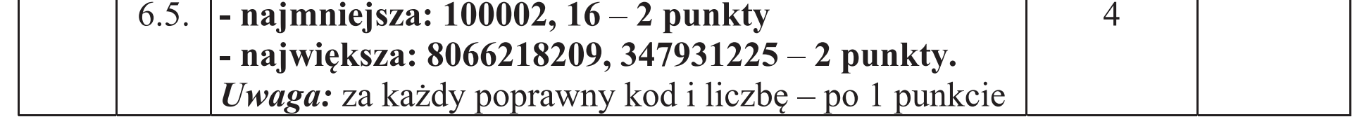 Matura dodatkowa, czerwiec 2016, odpowiedź do zadania 6.5