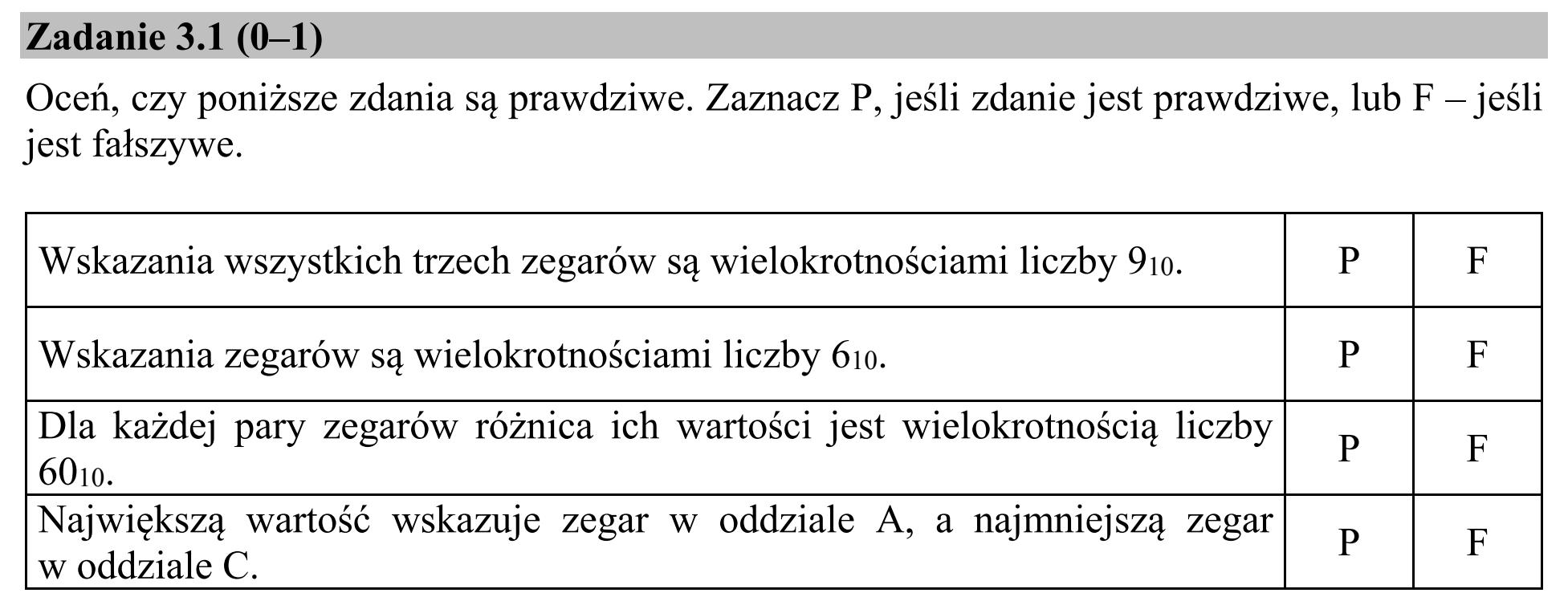 Matura dodatkowa, czerwiec 2017, zadanie 3.1